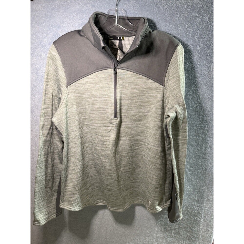 Under Armour Womens Infrared Fleece Cold gear 1/4 Zip, Gray, Size large